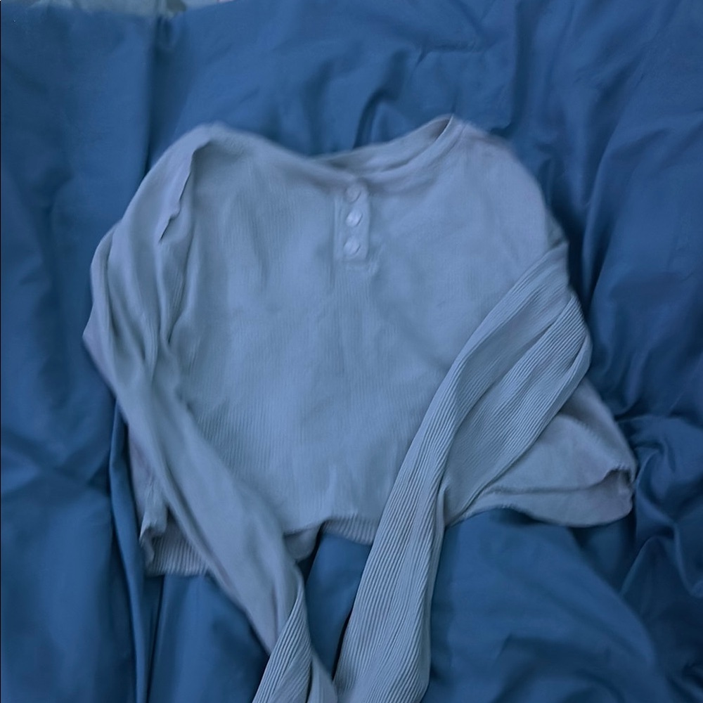 Gray Long Sleeve Top